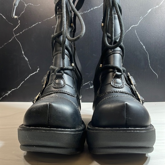 Demonia Sinister23 Heeled Combat Boots 